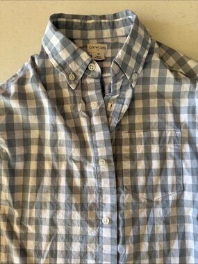 Crewcuts Light Blue and White Gingham Button-Down Shirt